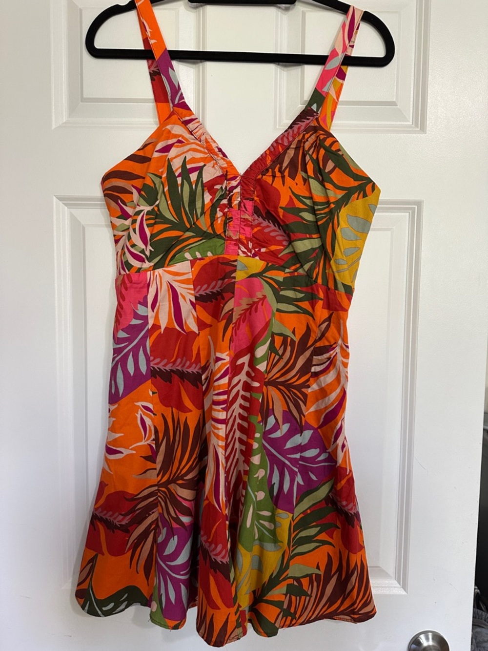 ANTHROPOLOGIE MAEVE PRINT RUCHED DRESS SIZE 12 - Picture 4 of 9